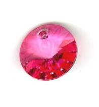 1 10mm Preciosa Pink Candy Rivoli Pendant